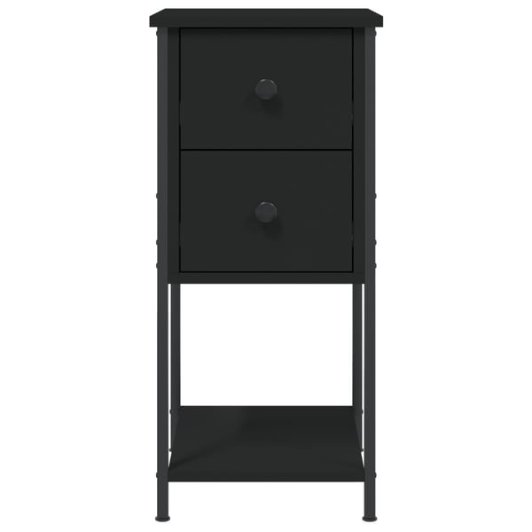 vidaXL sengebord 32x42x70 cm konstrueret træ sort
