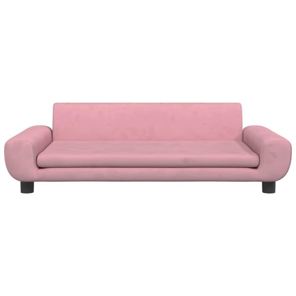vidaXL hundeseng 100x54x33 cm velour lyserød