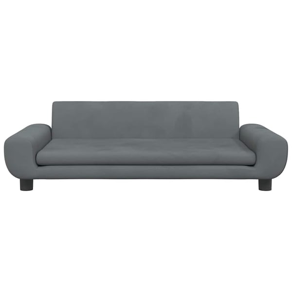 vidaXL hundeseng 100x54x33 cm velour mørkegrå