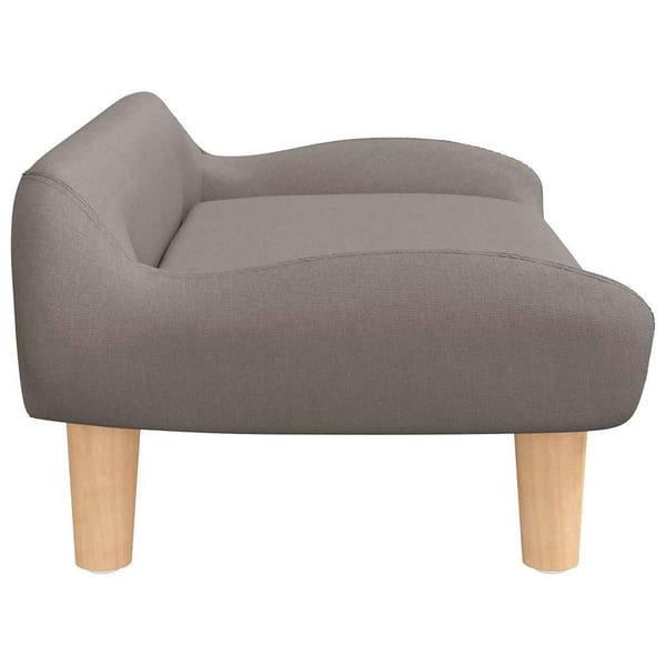 vidaXL hundeseng 70x40x24 cm stof gråbrun