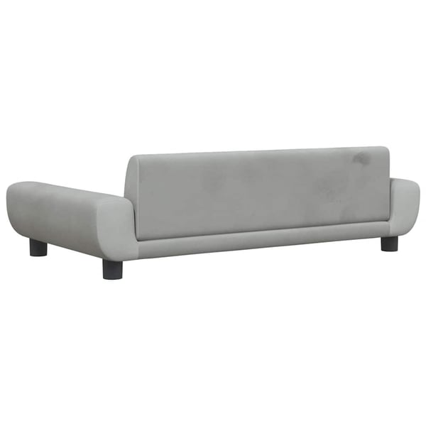 vidaXL hundeseng 100x54x33 cm velour lysegrå