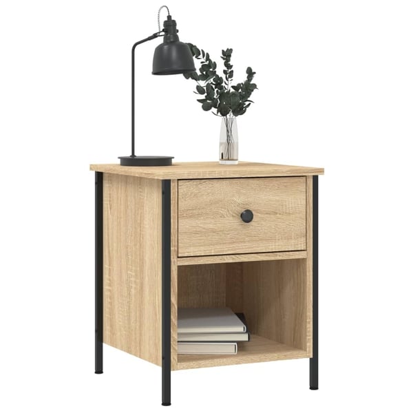 vidaXL Nattbord sonoma eik 40x42x50 cm konstruert tre