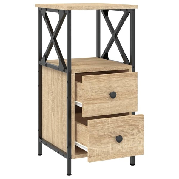vidaXL Nattbord sonoma eik 34x35,5x70 cm konstruert tre