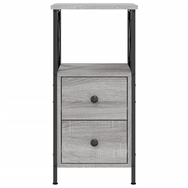 vidaXL Nattbord grå sonoma 34x35,5x70 cm konstruert tre