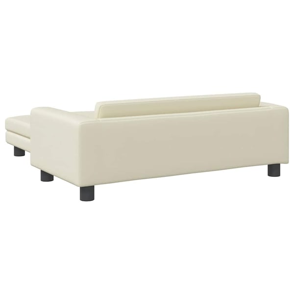 vidaXL hundeseng med forlængelse 100x50x30 cm kunstlæder cremefarvet