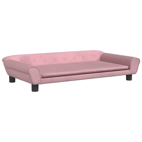 vidaXL hundeseng 100x50x21 cm velour lyserød
