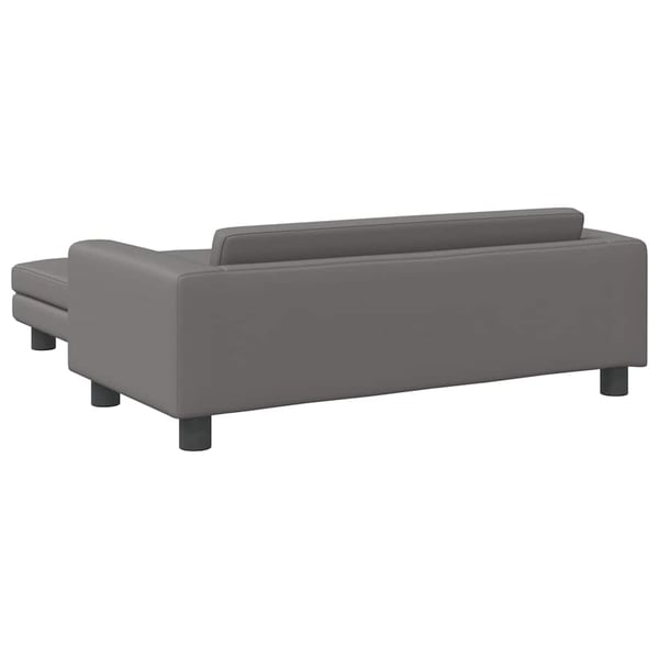 vidaXL hundeseng med forlængelse 100x50x30 cm kunstlæder grå