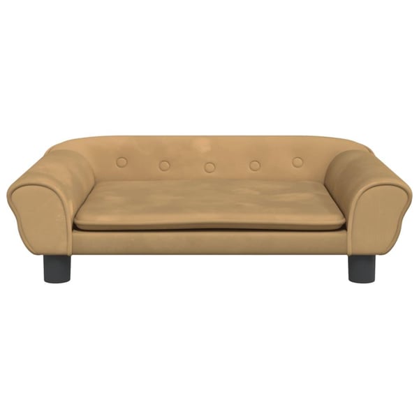 vidaXL hundeseng 70x48x22 cm velour brun