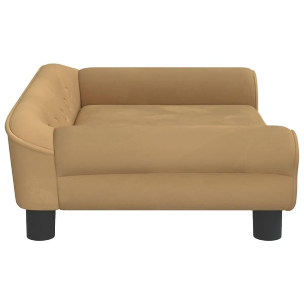 vidaXL hundeseng 70x48x22 cm velour brun