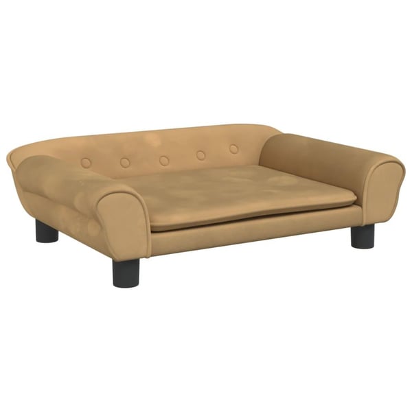 vidaXL hundeseng 70x48x22 cm velour brun