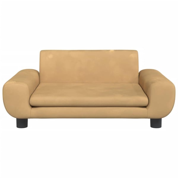 vidaXL hundeseng 70x45x33 cm velour brun