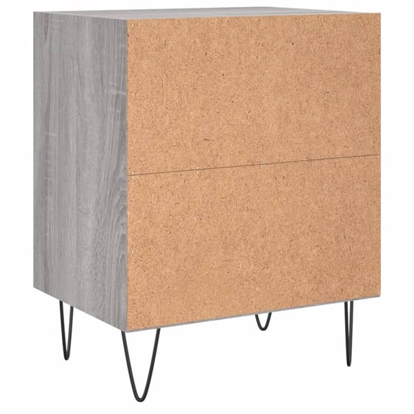 vidaXL Yöpöydät 2 kpl harmaa Sonoma 40x30x50 cm tekninen puu