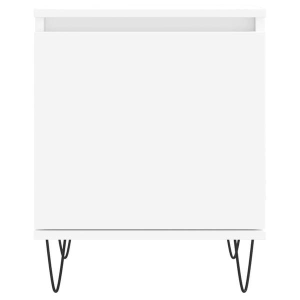 vidaXL sengeborde 2 stk. 40x30x50 cm konstrueret træ hvid