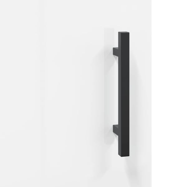 vidaXL skab 69,5x31x115 cm konstrueret træ hvid højglans
