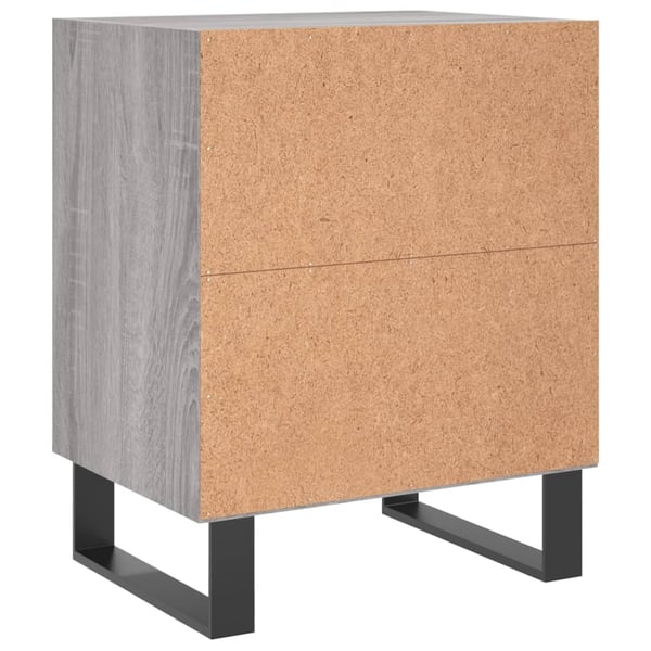vidaXL Nattbord 2 stk grå sonoma 40x30x50 cm konstruert tre