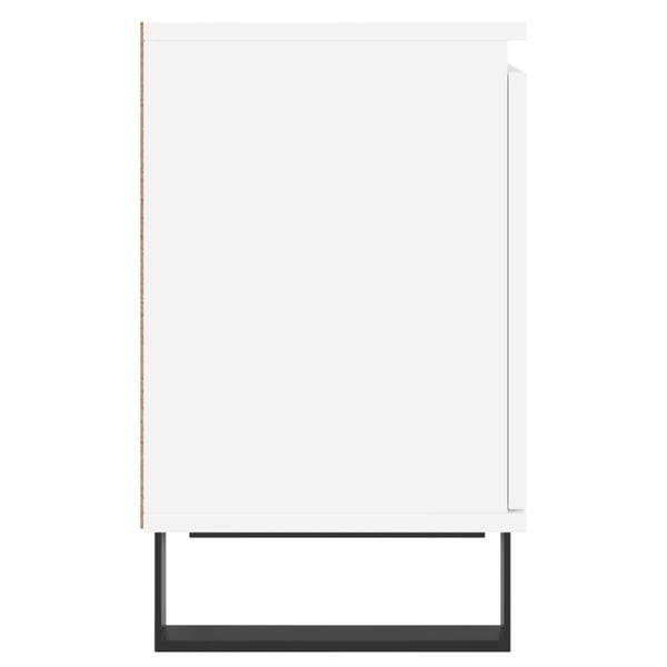 vidaXL Nattbord 2 stk hvit 40x30x50 cm konstruert tre