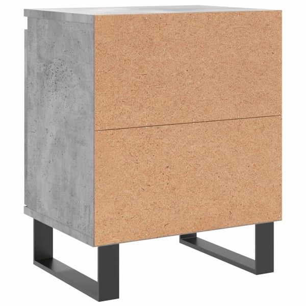 vidaXL Nattbord 2 stk betonggrå 40x30x50 cm konstruert tre