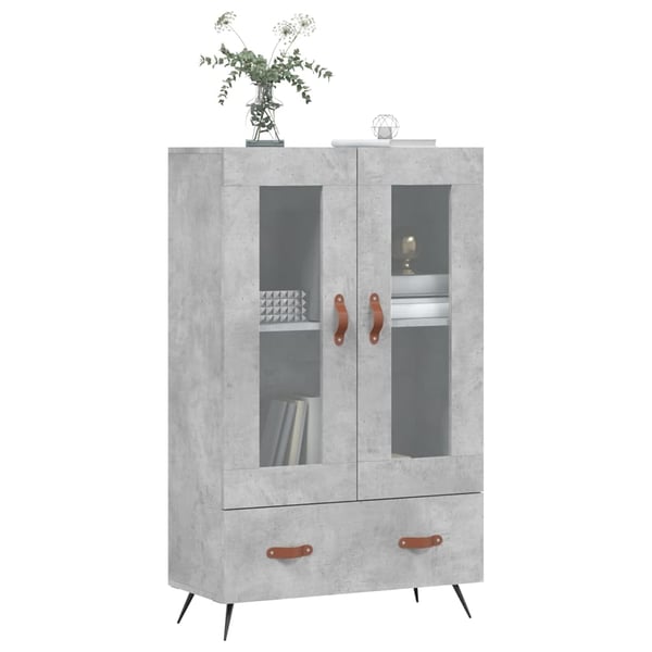 vidaXL Highboard betonggrå 69,5x31x115 cm konstruert tre