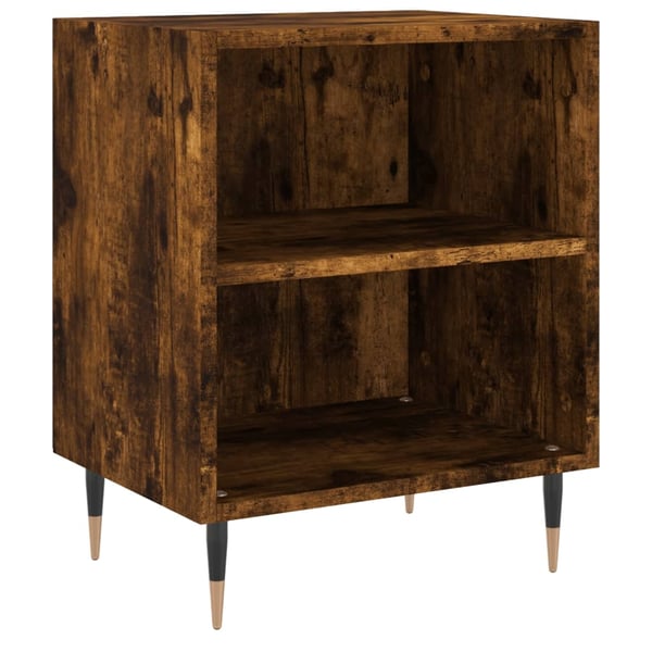 vidaXL sengeborde 2 stk. 40x30x50 cm konstrueret træ røget egetræ