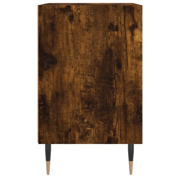 vidaXL sengeborde 2 stk. 40x30x50 cm konstrueret træ røget egetræ