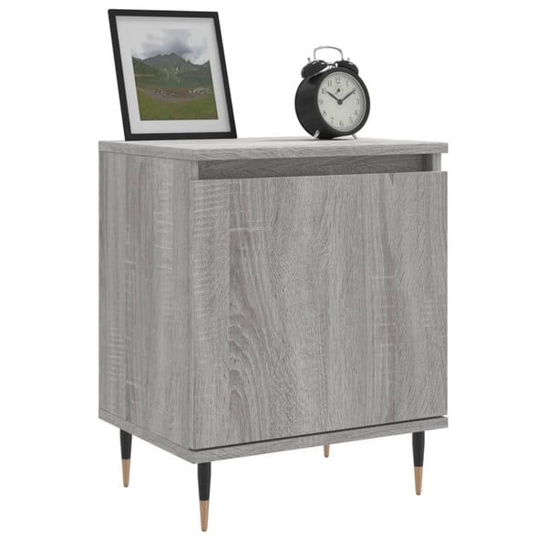 vidaXL sengebord 40x30x50 cm konstrueret træ grå sonoma-eg
