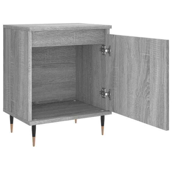 vidaXL sengebord 40x30x50 cm konstrueret træ grå sonoma-eg