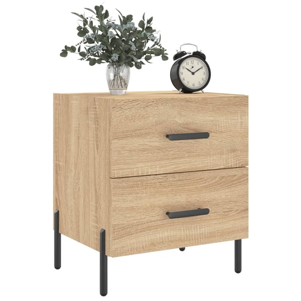 vidaXL Nattbord sonoma eik 40x35x47,5 cm konstruert tre