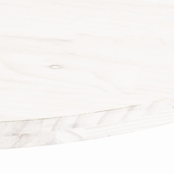 vidaXL Bordplate hvit 100x50x2,5 cm heltre furu oval