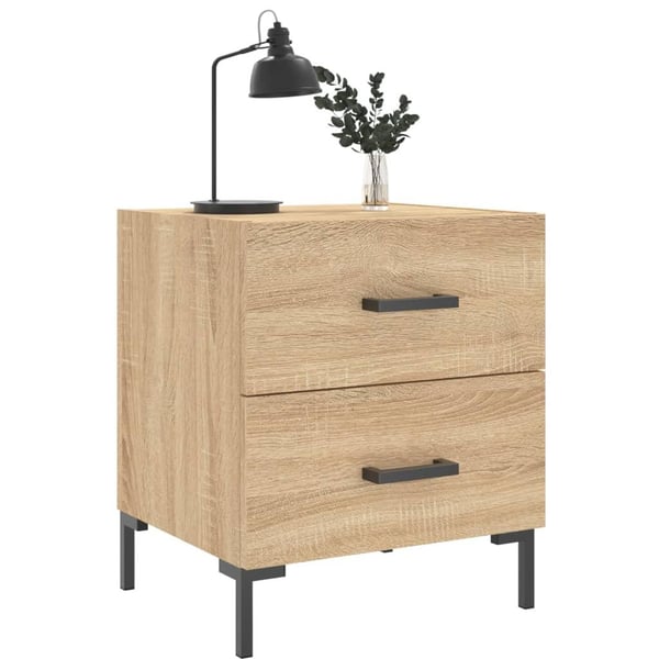 vidaXL Nattbord 2 stk sonoma eik 40x35x47,5 cm konstruert tre