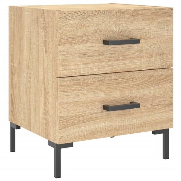 vidaXL Nattbord 2 stk sonoma eik 40x35x47,5 cm konstruert tre