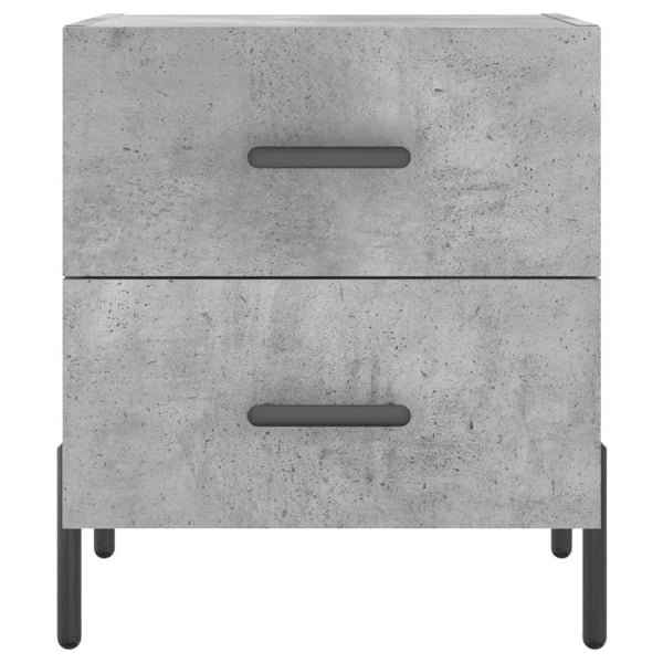 vidaXL Nattbord 2 stk betonggrå 40x35x47,5 cm konstruert tre