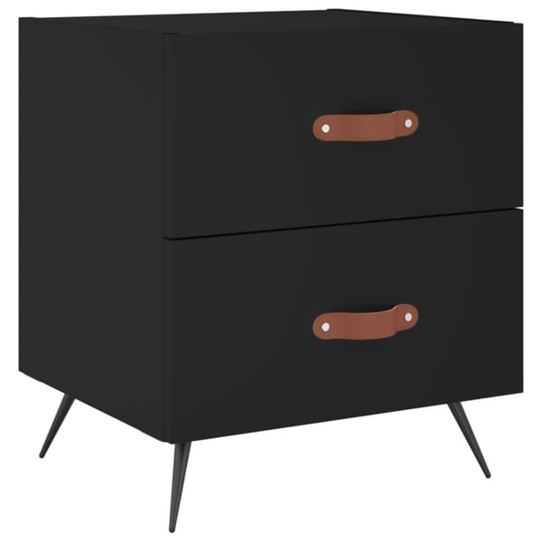 vidaXL sengeborde 2 stk. 40x35x47,5 cm konstrueret træ sort