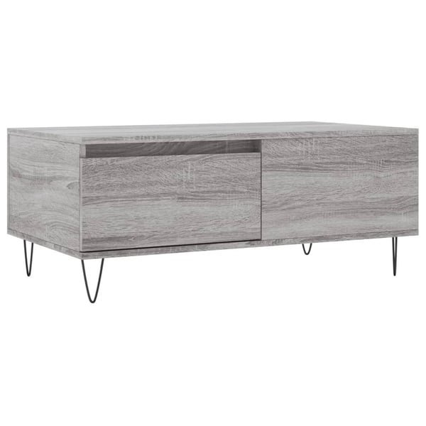 vidaXL Salongbord grå sonoma 90x50x36,5 cm konstruert tre
