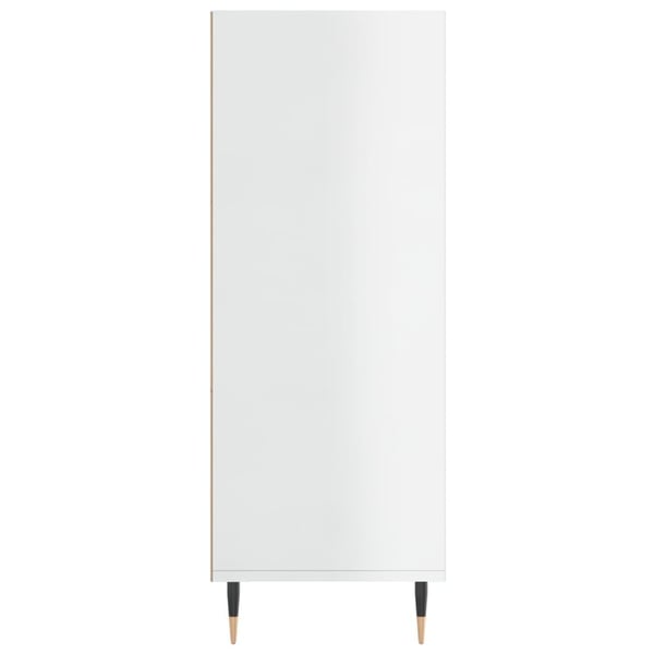 vidaXL skab 69,5x32,5x90 cm konstrueret træ hvid højglans