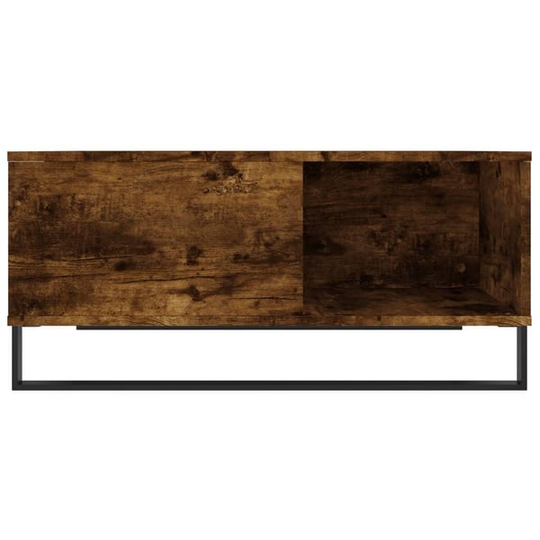 vidaXL Salongbord røkt eik 80x80x36,5 cm konstruert tre