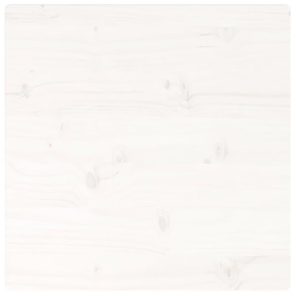 vidaXL Bordplate hvit 50x50x2,5 cm heltre furu rektangulær