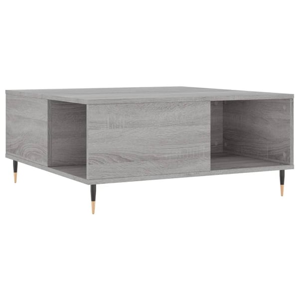 vidaXL Salongbord grå sonoma 80x80x36,5 cm konstruert tre