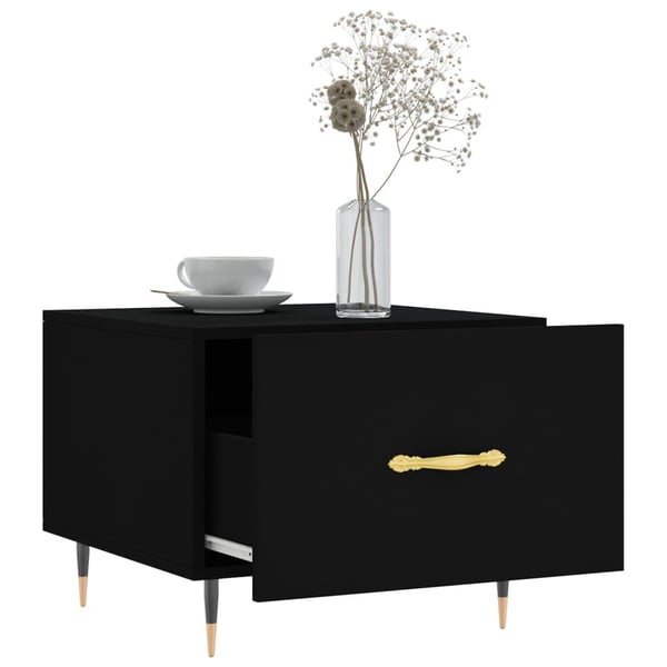 vidaXL sofabord 50x50x40 cm konstrueret træ sort