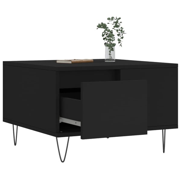 vidaXL sofabord 55x55x36,5 cm konstrueret træ sort