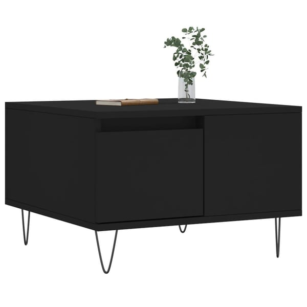 vidaXL sofabord 55x55x36,5 cm konstrueret træ sort