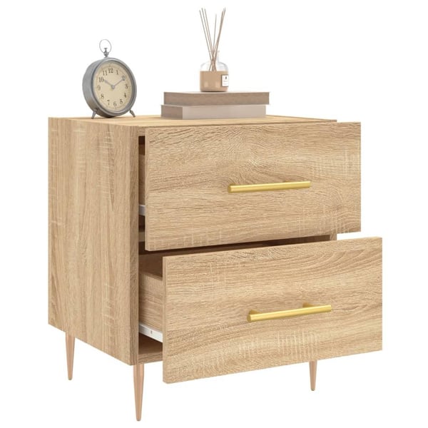 vidaXL Nattbord sonoma eik 40x35x47,5 cm konstruert tre