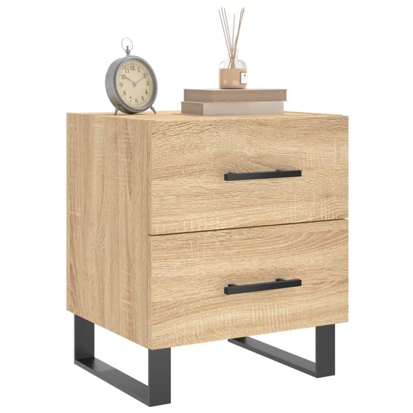 vidaXL Nattbord 2 stk sonoma eik 40x35x47,5 cm konstruert tre