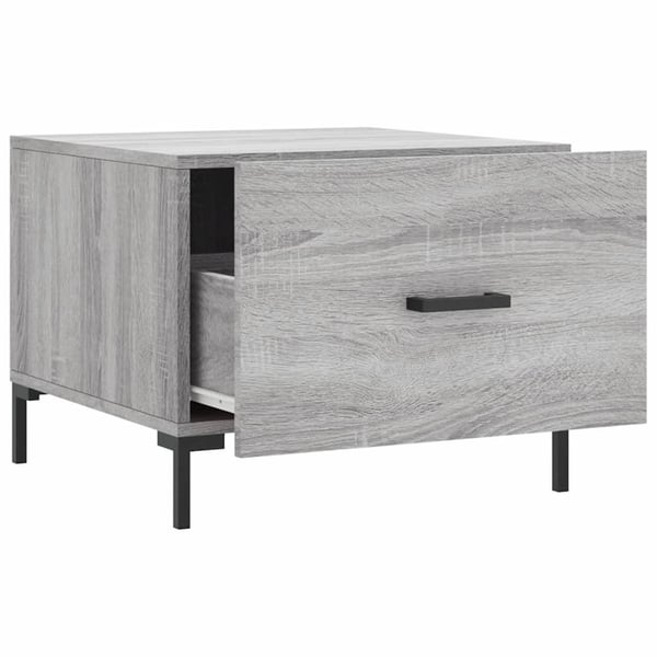 vidaXL sofabord 50x50x40 cm konstrueret træ grå sonoma-eg