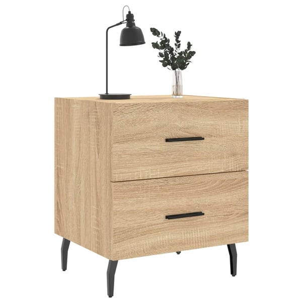 vidaXL Nattbord 2 stk sonoma eik 40x35x47,5 cm konstruert tre