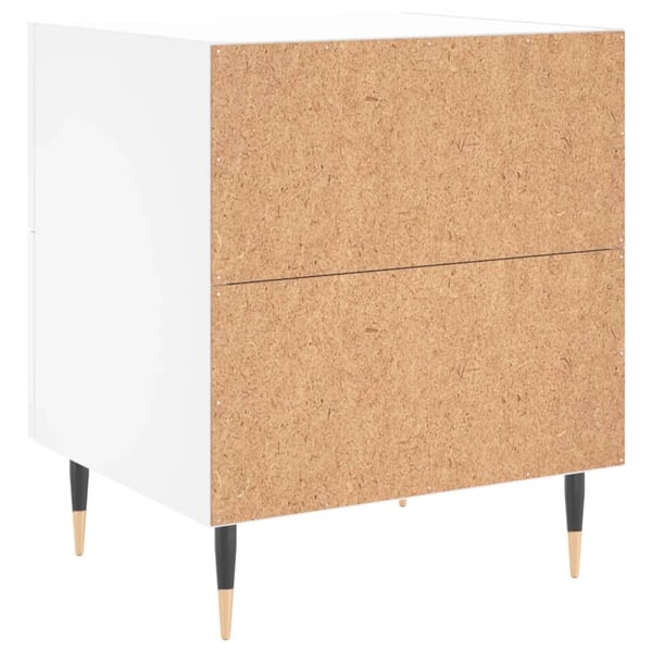 vidaXL Nattbord hvit 40x35x47,5 cm konstruert tre
