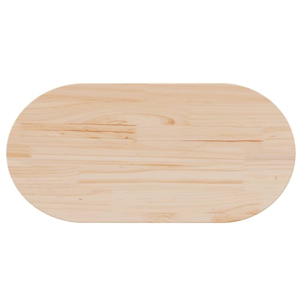 vidaXL Bordplate 90x45x2,5 cm heltre furu oval