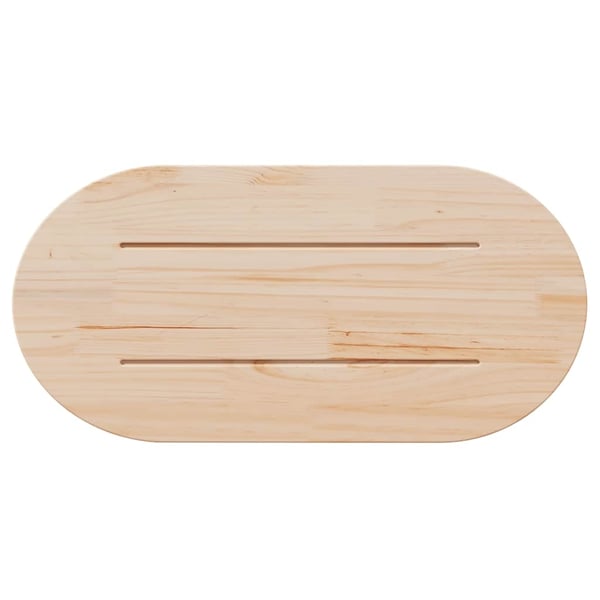 vidaXL Bordplate 90x45x2,5 cm heltre furu oval