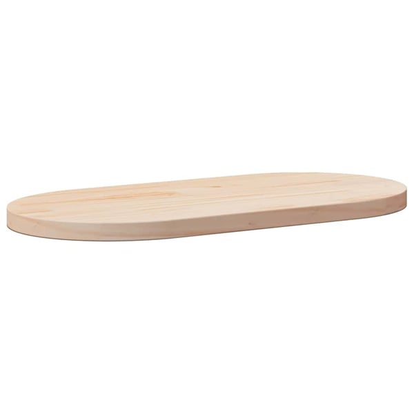 vidaXL Bordplate 90x45x2,5 cm heltre furu oval
