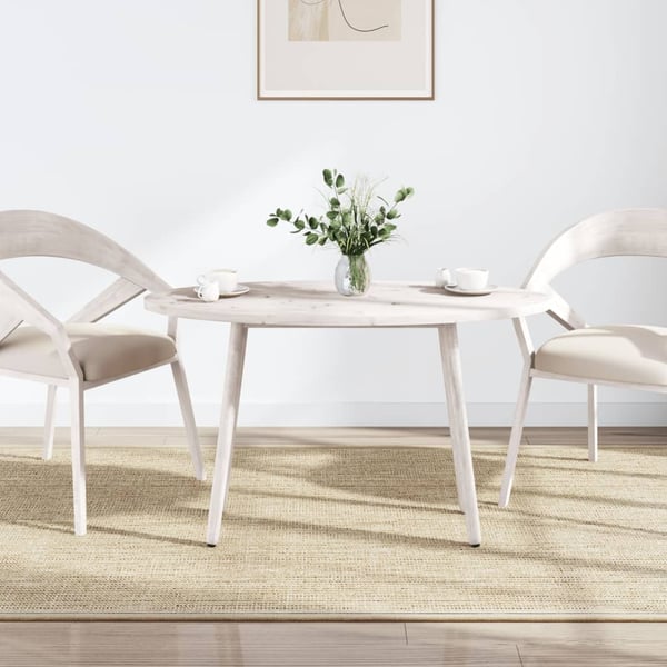 vidaXL bordplade 110x50x2,5 cm oval massivt fyrretræ hvid