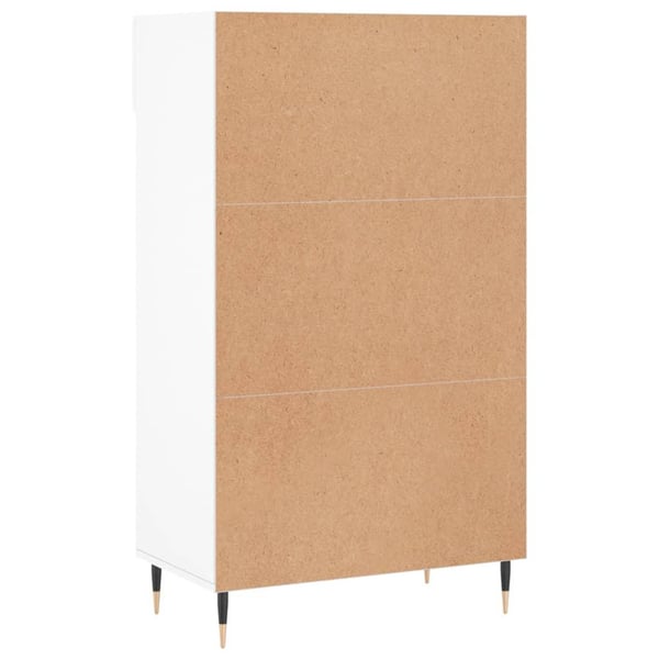 vidaXL Skohylle hvit 60x35x105 cm konstruert tre